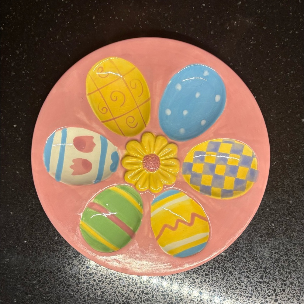 Colorful Easter Egg Plate